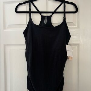 Beyond Yoga Black Nursing/Maternity Tank